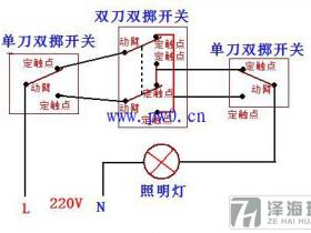 三聯(lián)開(kāi)關(guān)接線圖及布線